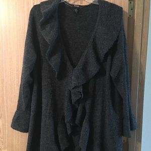 Ladies plus size charcoal gray sweater